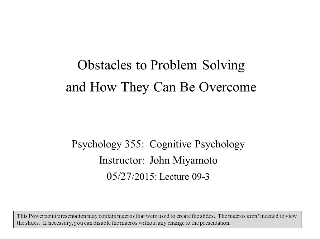 problem solving obstacles problem solving obstacles